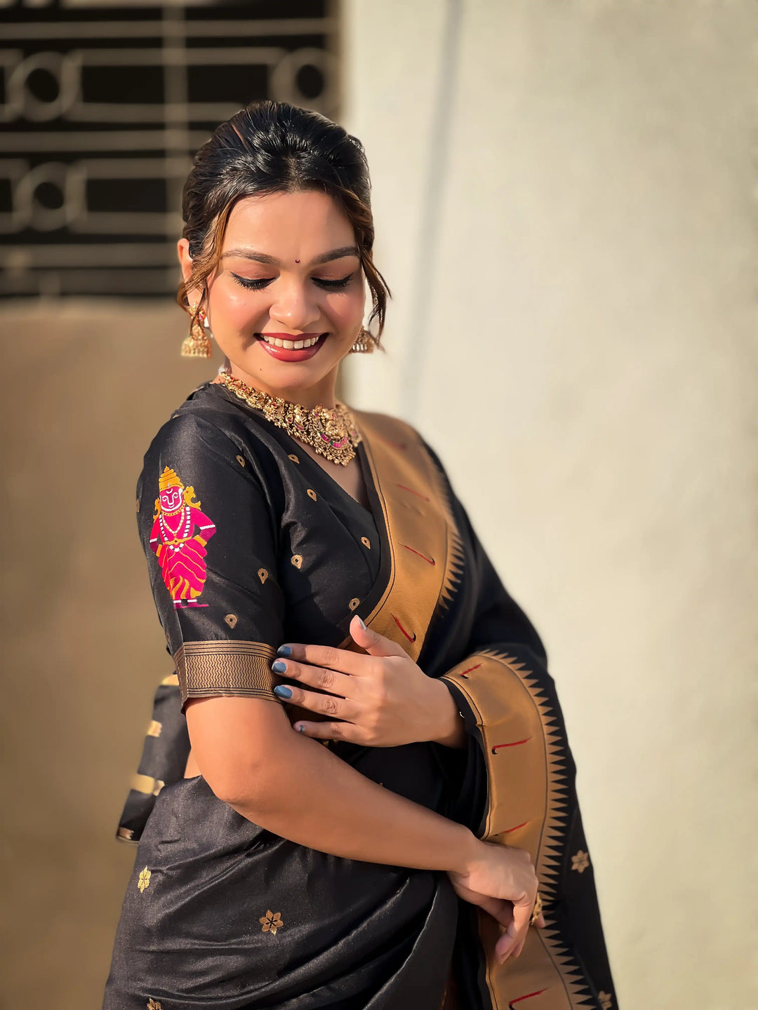 Soft Silk Saree | Wevon Paithani Vitthala Pallu Elegant Party Wear