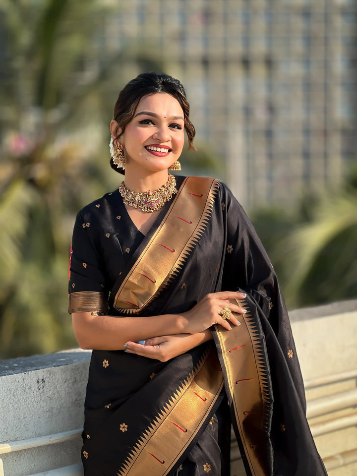 Soft Silk Saree | Wevon Paithani Vitthala Pallu Elegant Party Wear
