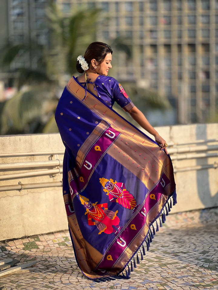 Soft Silk Saree | Wevon Paithani Vitthala Pallu Elegant Party Wear