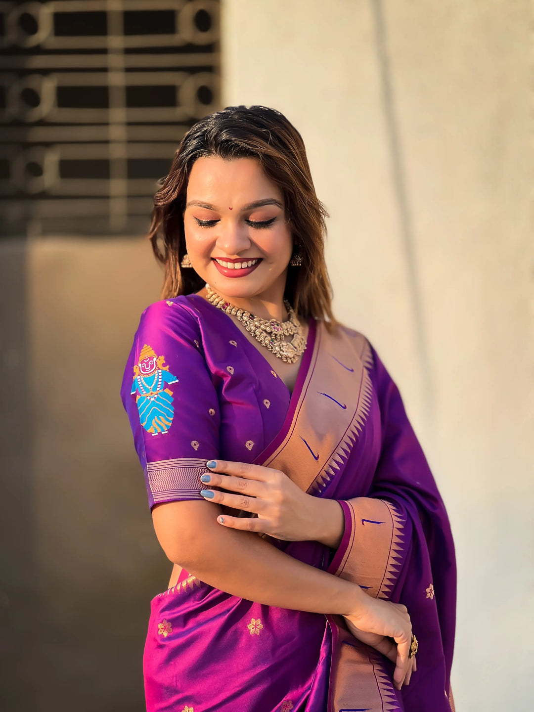 Soft Silk Saree | Wevon Paithani Vitthala Pallu Elegant Party Wear