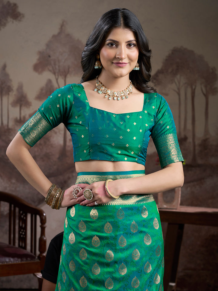 Stylish Rama Silk Saree | Wevon Rich Pallu Grand Occasion Wear