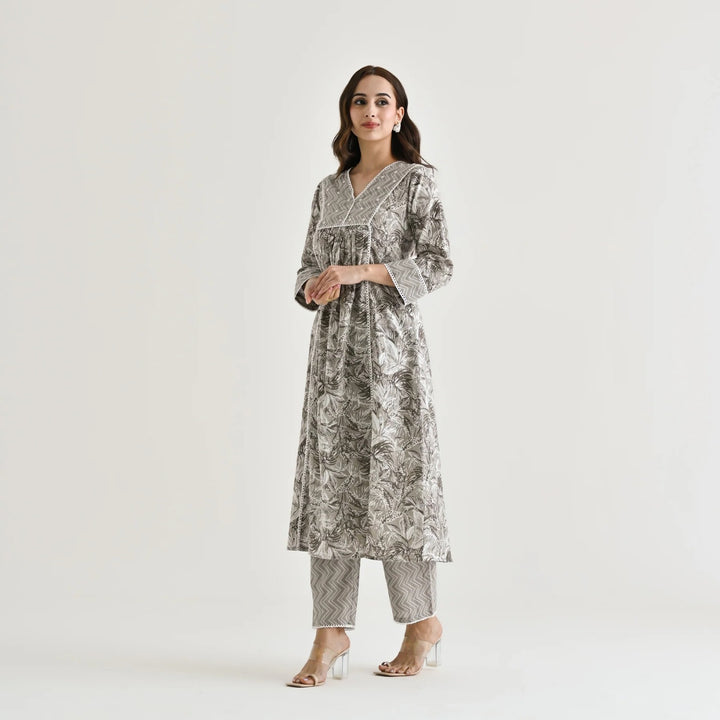 Designer Rayon Slub Salwar Suit | Printed & Moti Hand Work for Elegant Look