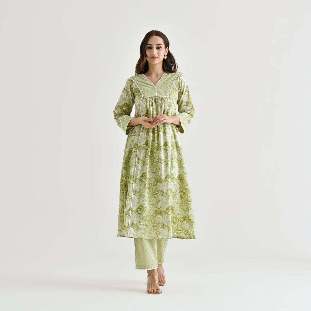 Designer Rayon Slub Salwar Suit | Printed & Moti Hand Work for Elegant Look