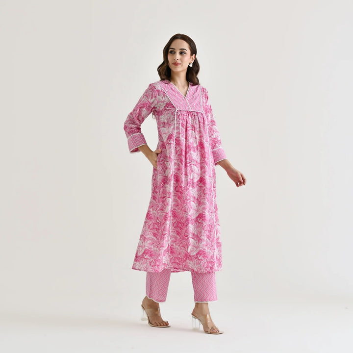 Designer Rayon Slub Salwar Suit | Printed & Moti Hand Work for Elegant Look