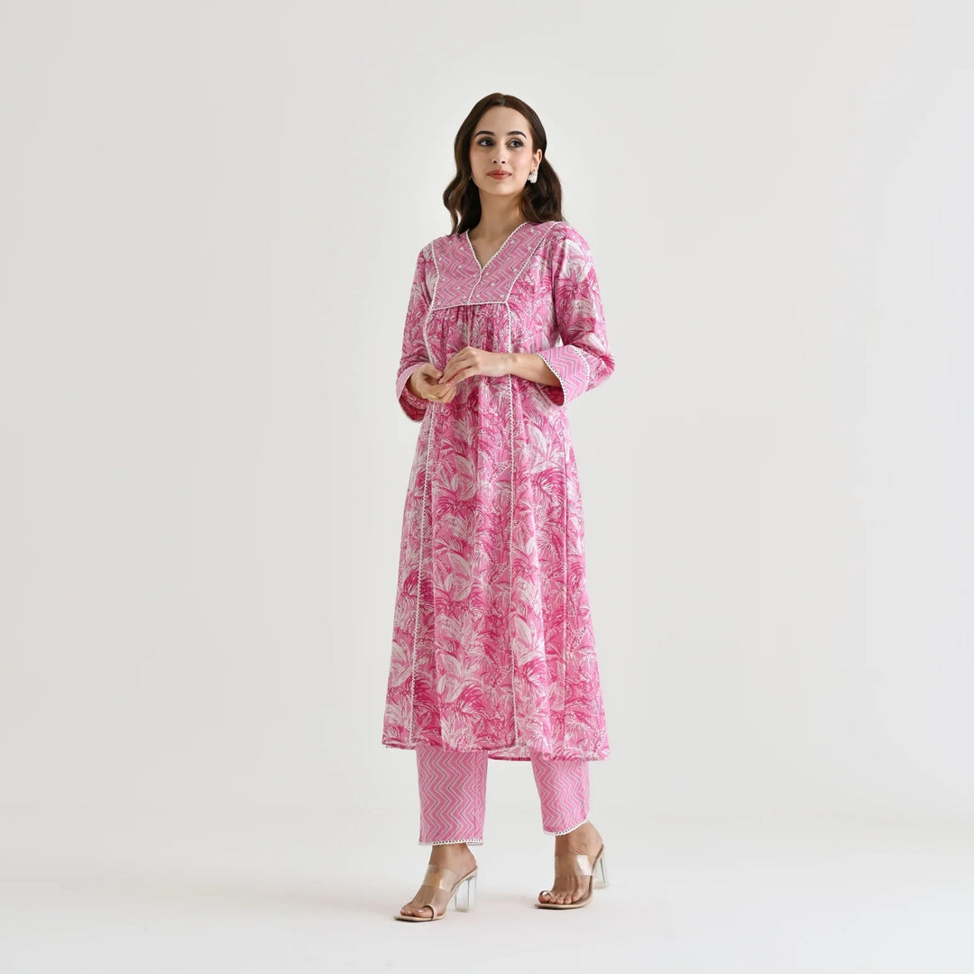 Designer Rayon Slub Salwar Suit | Printed & Moti Hand Work for Elegant Look
