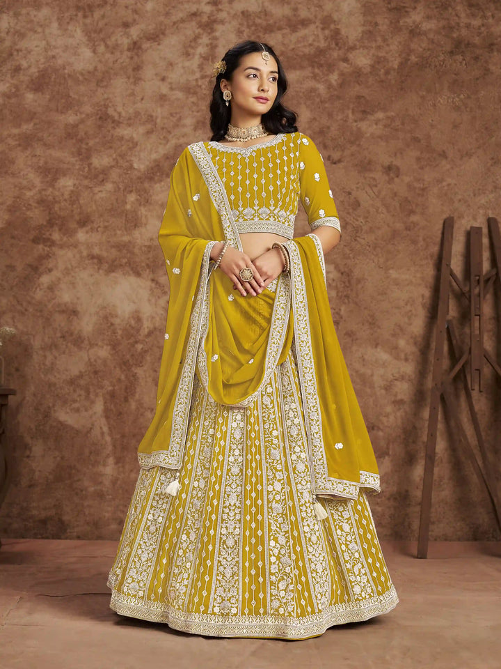 Luxurious Faux Georgette Lehenga Choli | Traditional Yet Modern