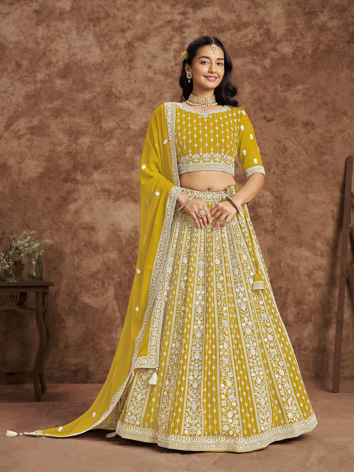 Luxurious Faux Georgette Lehenga Choli | Traditional Yet Modern