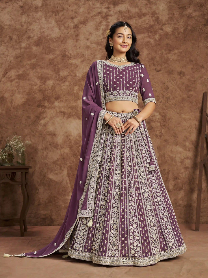Luxurious Faux Georgette Lehenga Choli | Traditional Yet Modern