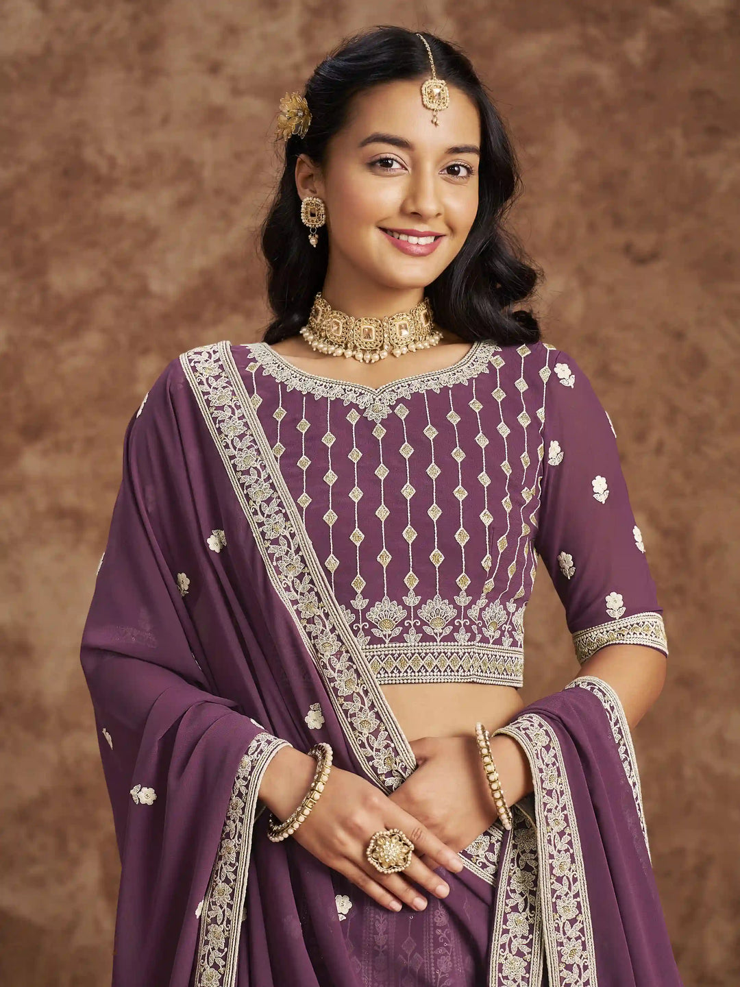 Luxurious Faux Georgette Lehenga Choli | Traditional Yet Modern