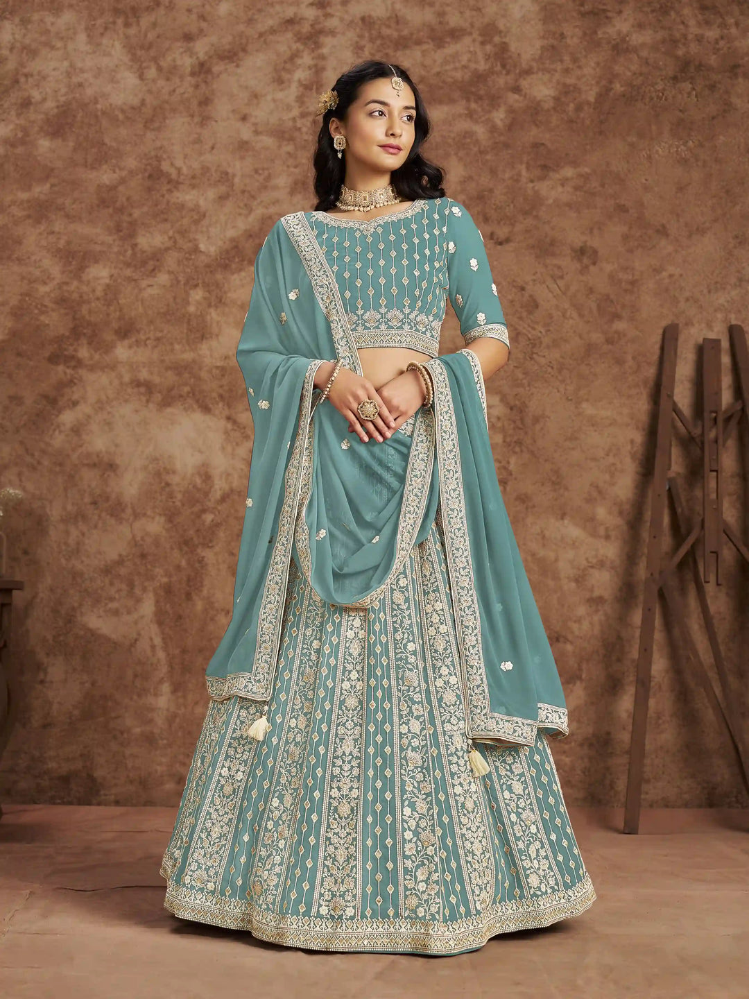 Luxurious Faux Georgette Lehenga Choli | Traditional Yet Modern
