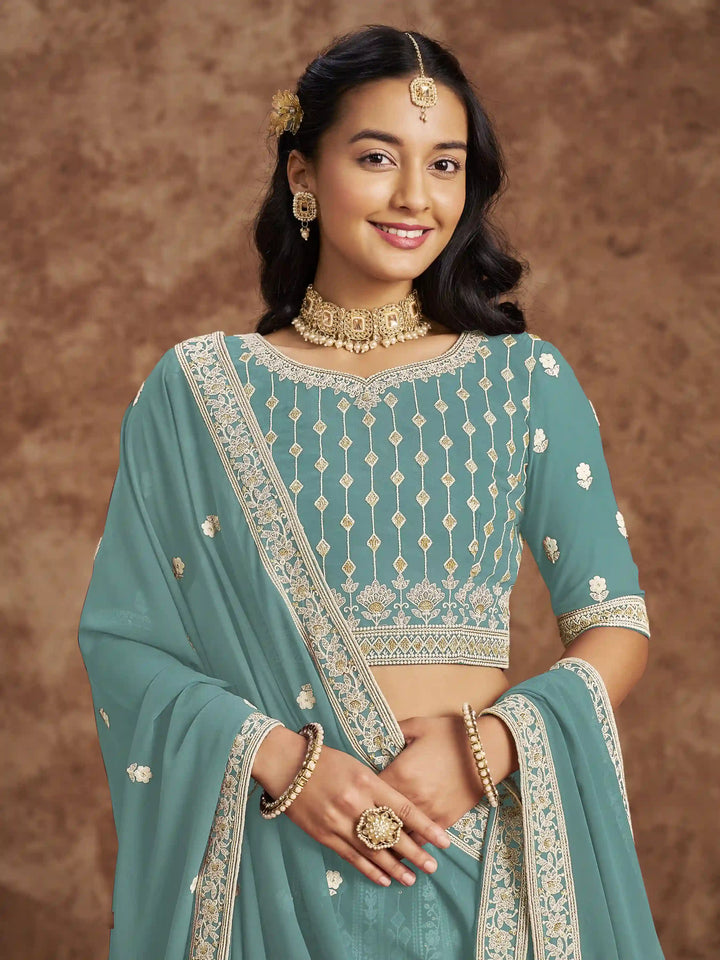 Luxurious Faux Georgette Lehenga Choli | Traditional Yet Modern