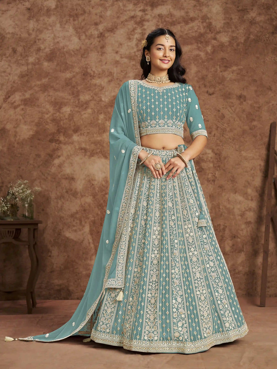 Luxurious Faux Georgette Lehenga Choli | Traditional Yet Modern