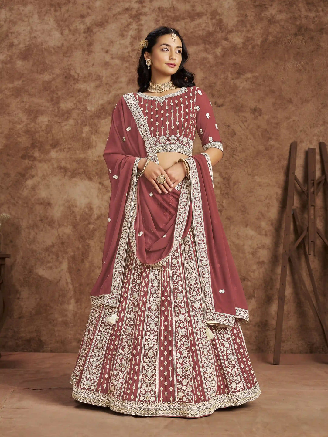 Luxurious Faux Georgette Lehenga Choli | Traditional Yet Modern