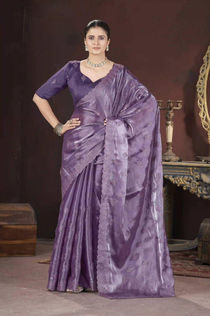 Designer Jimmy Choo Saree | Thread & Sequins Work for Party Wear