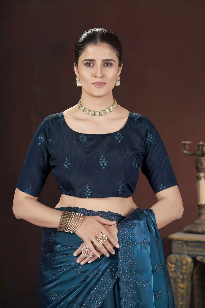Designer Jimmy Choo Saree | Thread & Sequins Work for Party Wear