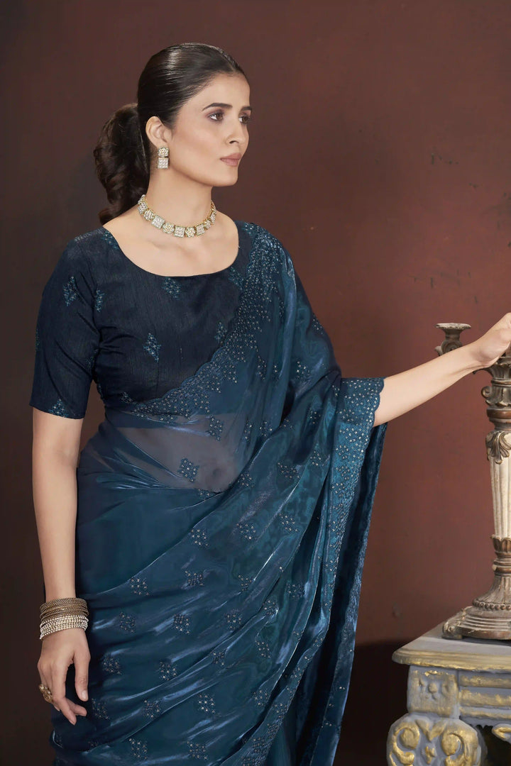 Designer Jimmy Choo Saree | Thread & Sequins Work for Party Wear