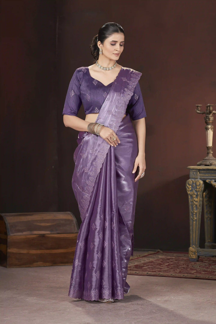 Designer Jimmy Choo Saree | Thread & Sequins Work for Party Wear