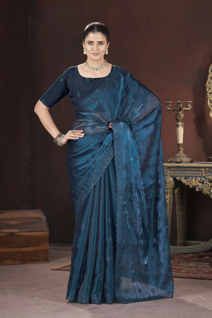 Designer Jimmy Choo Saree | Thread & Sequins Work for Party Wear