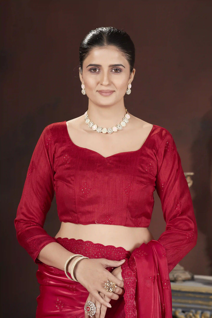 Designer Jimmy Choo Saree | Thread & Sequins Work for Party Wear