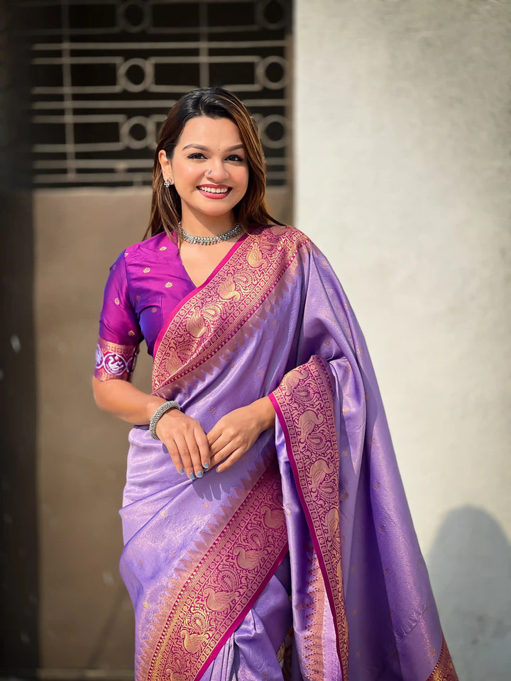 Banarasi Silk Saree | Weaving Jacquard Jari Work Wedding & Party Wear