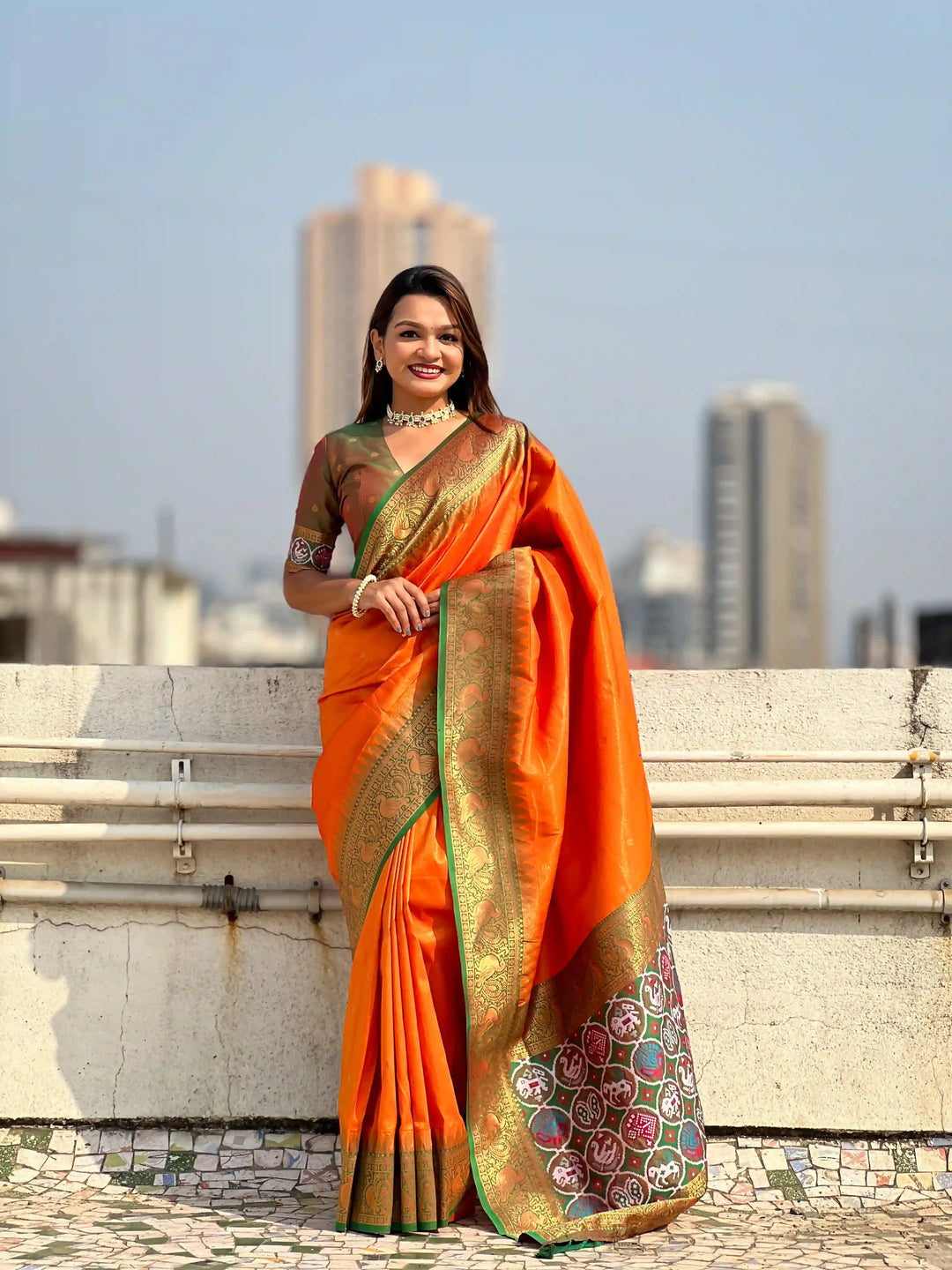 Banarasi Silk Saree | Weaving Jacquard Jari Work Wedding & Party Wear