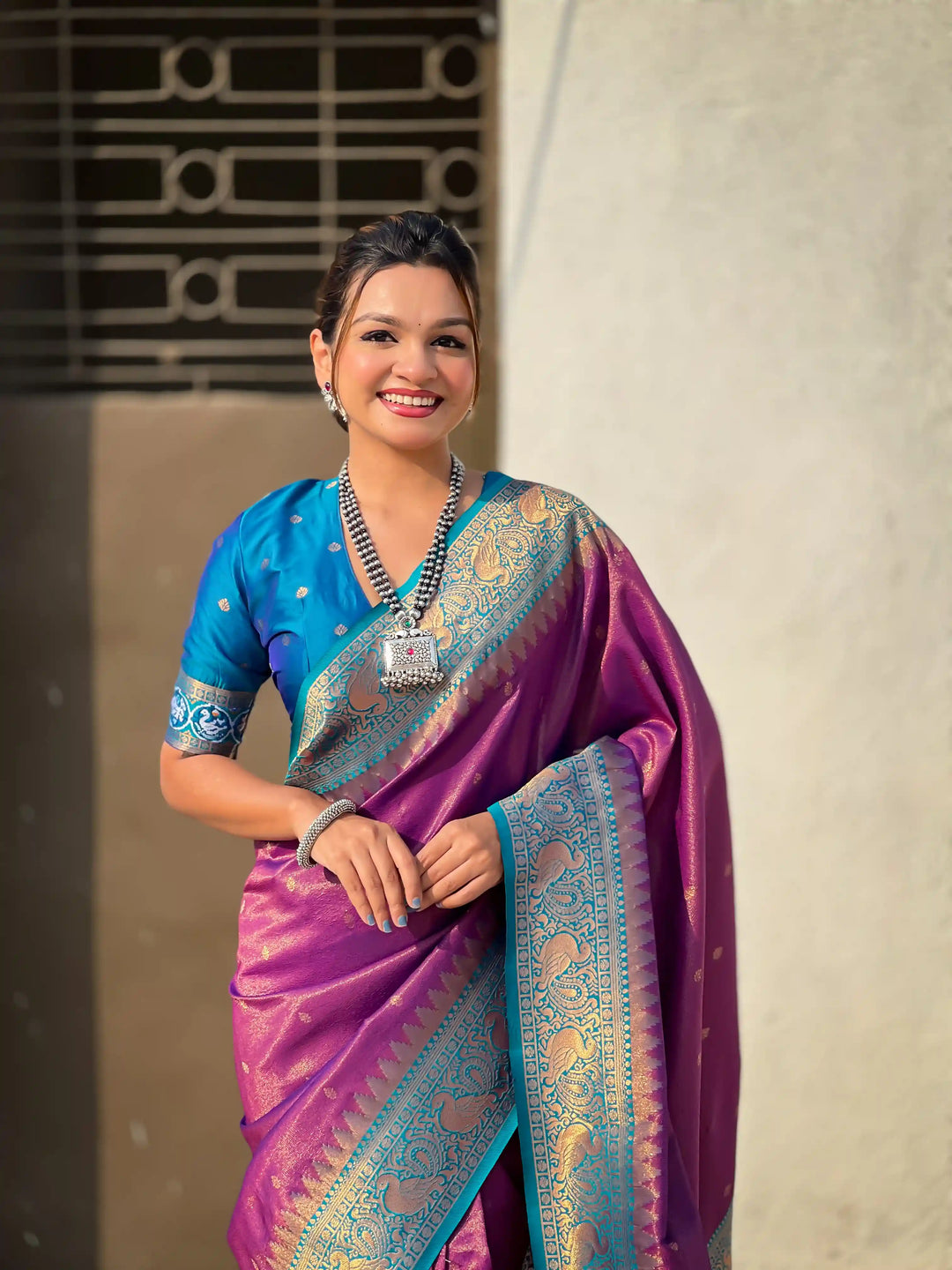 Banarasi Silk Saree | Weaving Jacquard Jari Work Wedding & Party Wear
