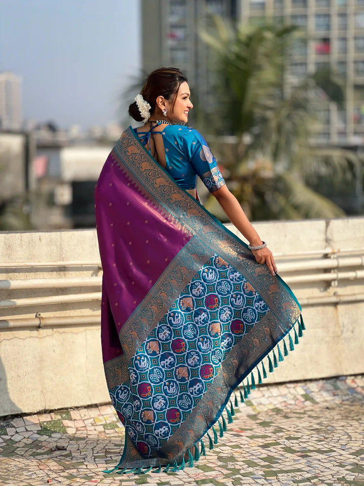 Banarasi Silk Saree | Weaving Jacquard Jari Work Wedding & Party Wear