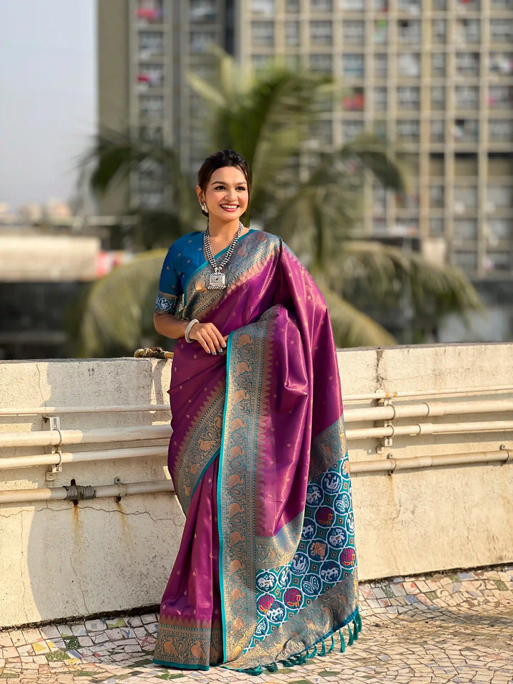 Banarasi Silk Saree | Weaving Jacquard Jari Work Wedding & Party Wear