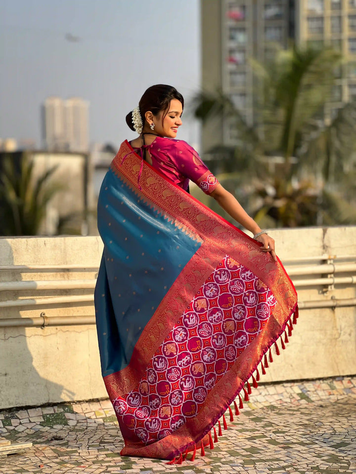 Banarasi Silk Saree | Weaving Jacquard Jari Work Wedding & Party Wear