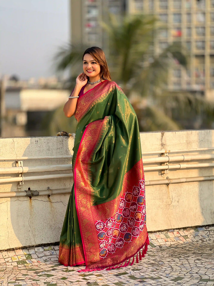 Banarasi Silk Saree | Weaving Jacquard Jari Work Wedding & Party Wear
