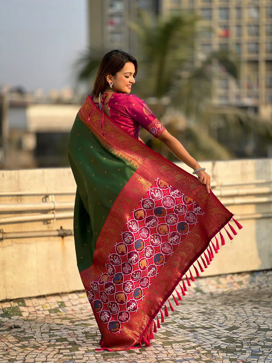 Banarasi Silk Saree | Weaving Jacquard Jari Work Wedding & Party Wear