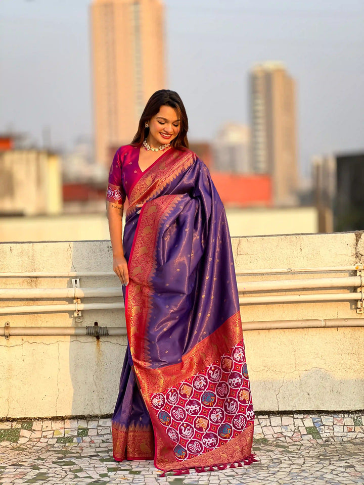 Banarasi Silk Saree | Weaving Jacquard Jari Work Wedding & Party Wear