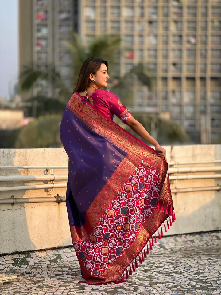 Banarasi Silk Saree | Weaving Jacquard Jari Work Wedding & Party Wear