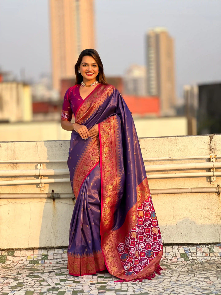 Banarasi Silk Saree | Weaving Jacquard Jari Work Wedding & Party Wear