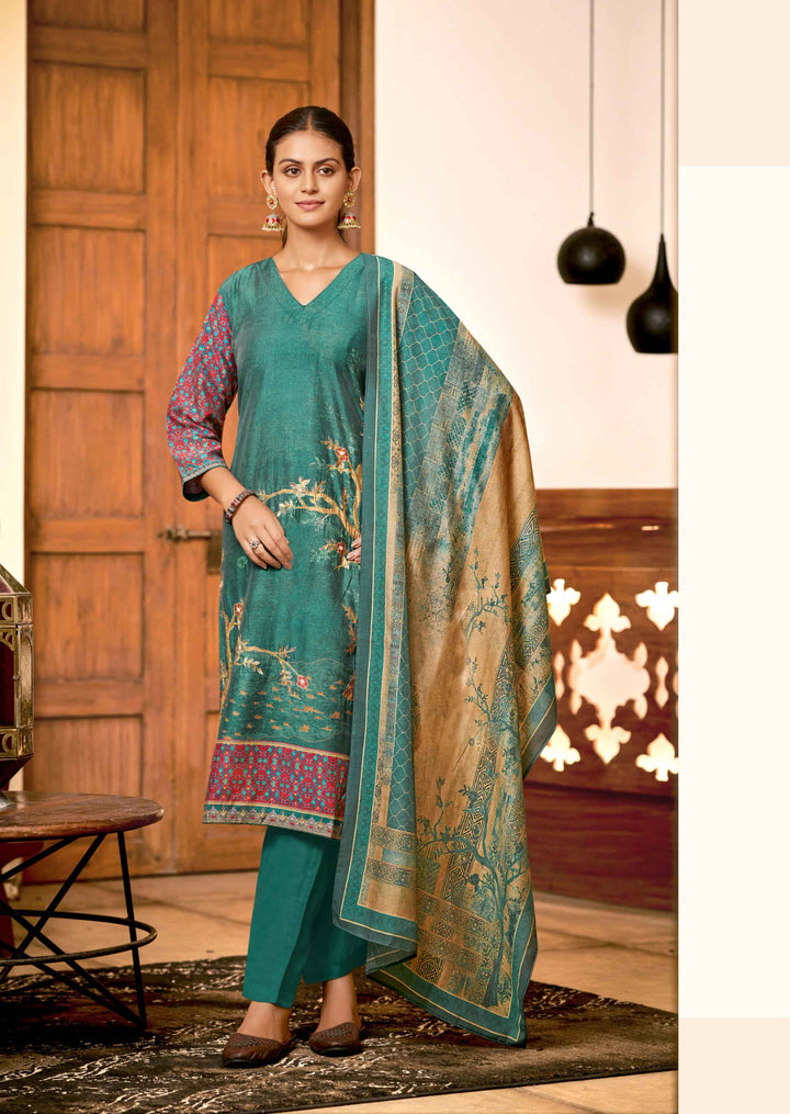 Stylish Rama Viscose Silk Top Featuring Santoon Bottom | Highlighting a Stunning Viscose Silk