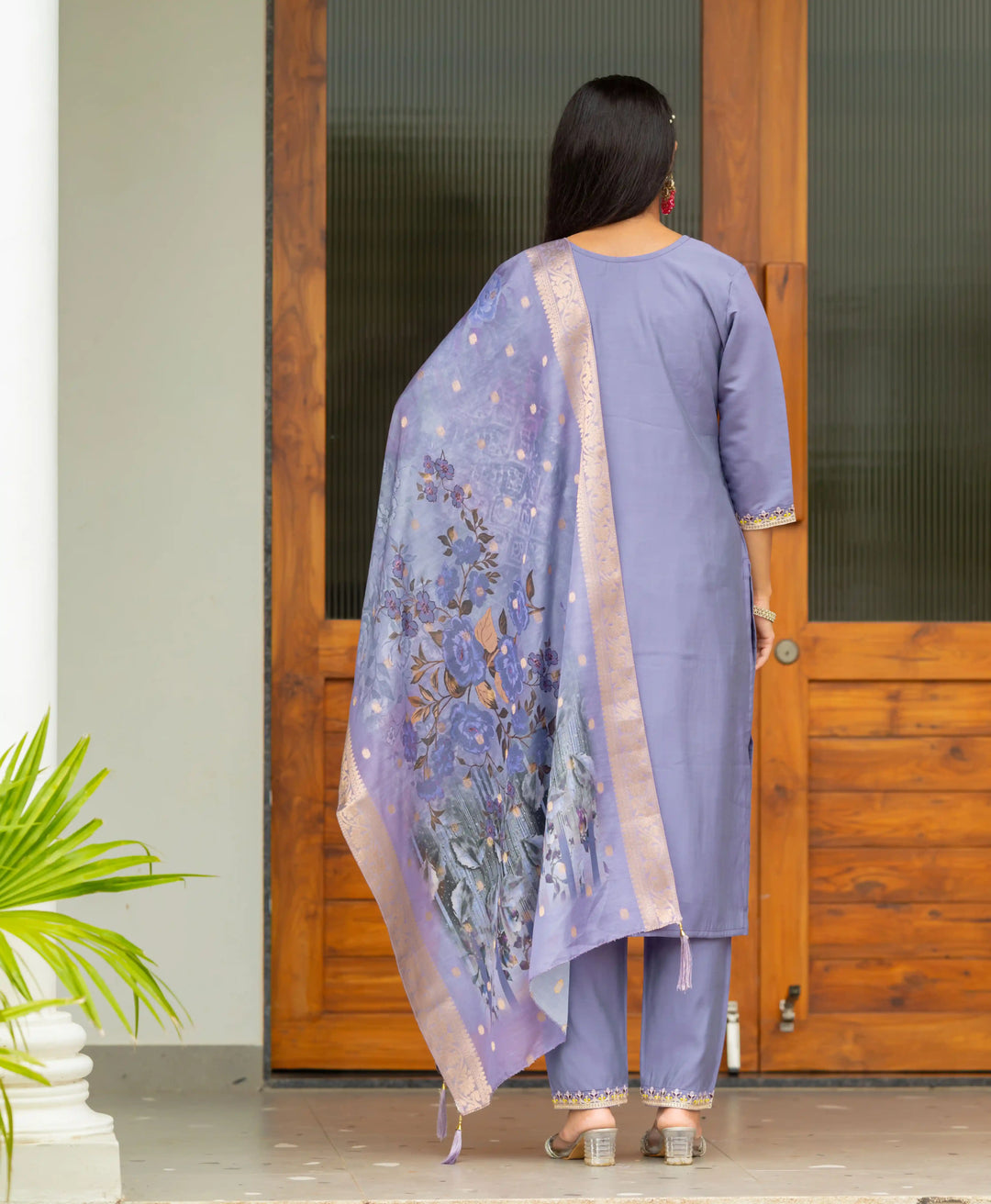 Designer Salwar Suit Modal Silk | Embroidery & Print Work Festive Wear