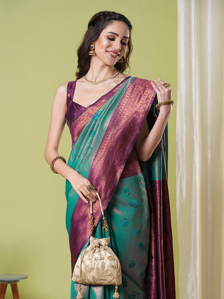 Traditional Banarasi Silk Saree | Jacquard Weaving Perfect for Festive Wear
