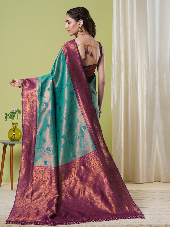 Traditional Banarasi Silk Saree | Jacquard Weaving Perfect for Festive Wear
