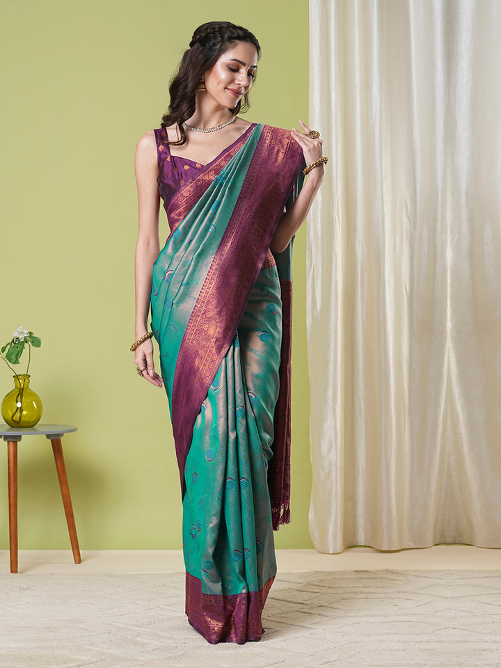 Traditional Banarasi Silk Saree | Jacquard Weaving Perfect for Festive Wear