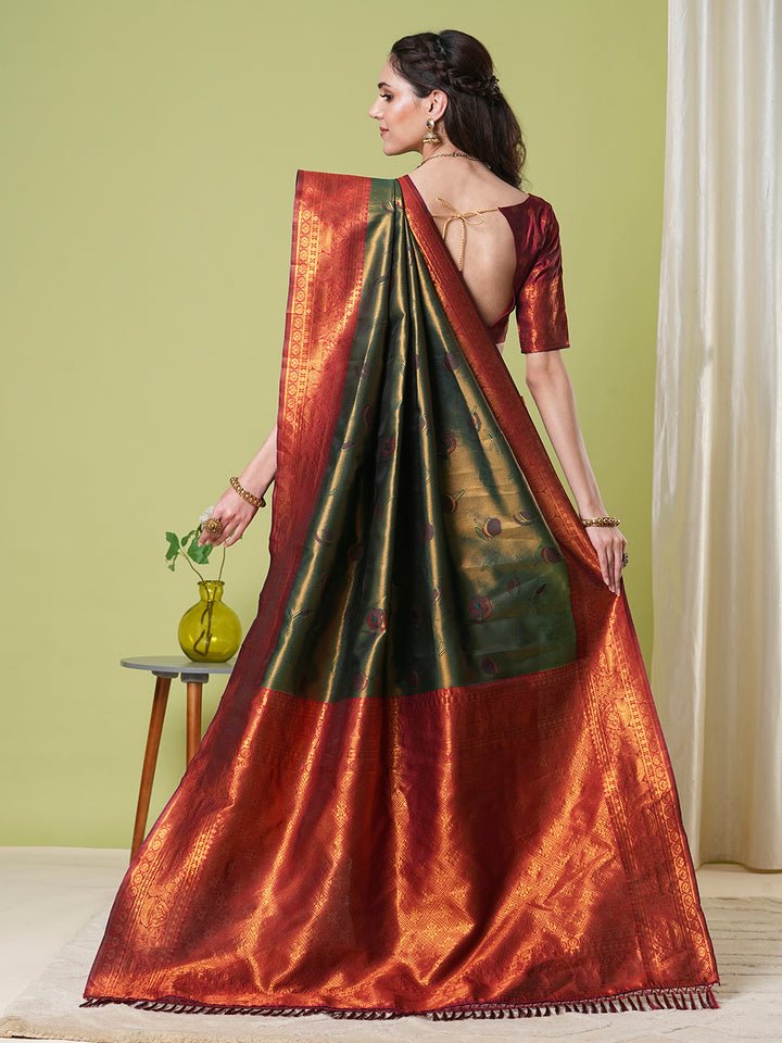 Traditional Banarasi Silk Saree | Jacquard Weaving Perfect for Festive Wear