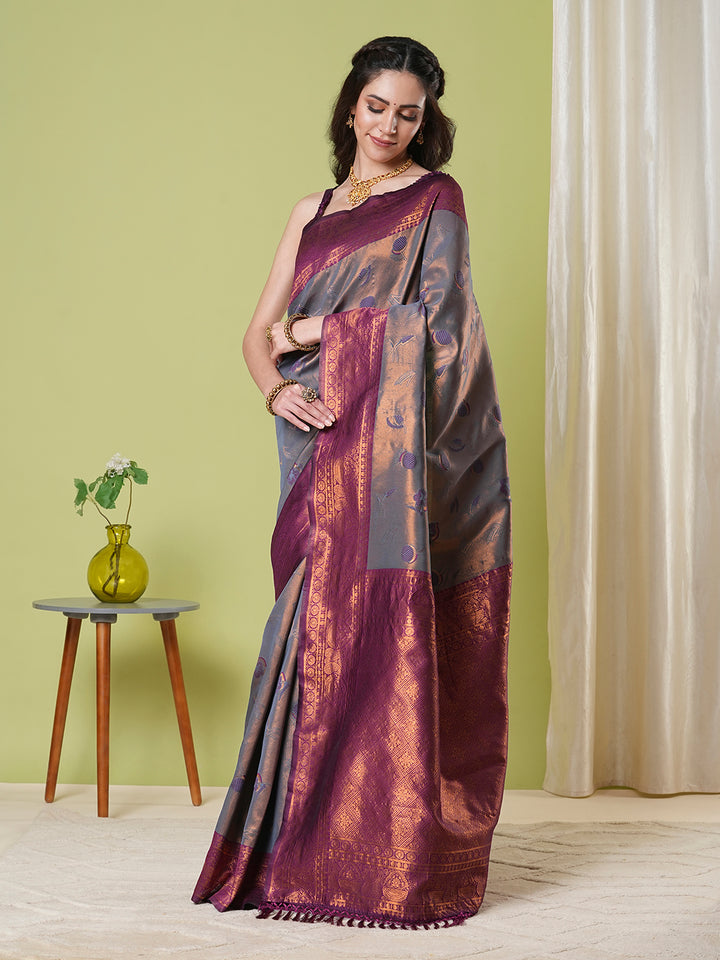 Traditional Banarasi Silk Saree | Jacquard Weaving Perfect for Festive Wear