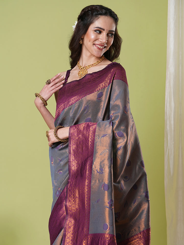 Traditional Banarasi Silk Saree | Jacquard Weaving Perfect for Festive Wear