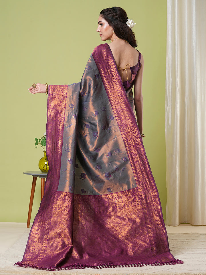 Traditional Banarasi Silk Saree | Jacquard Weaving Perfect for Festive Wear