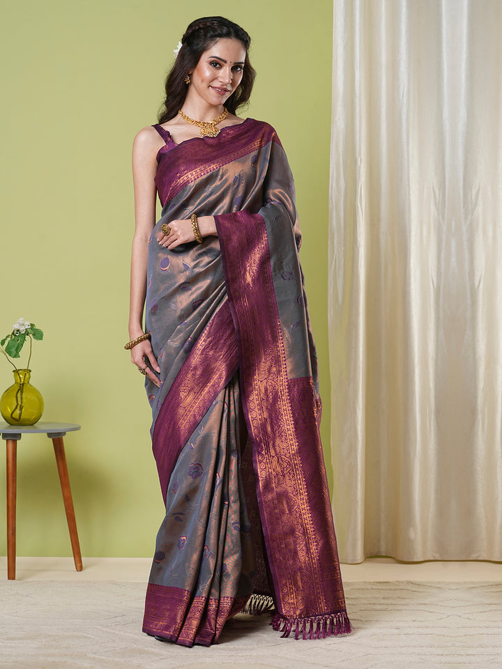 Traditional Banarasi Silk Saree | Jacquard Weaving Perfect for Festive Wear