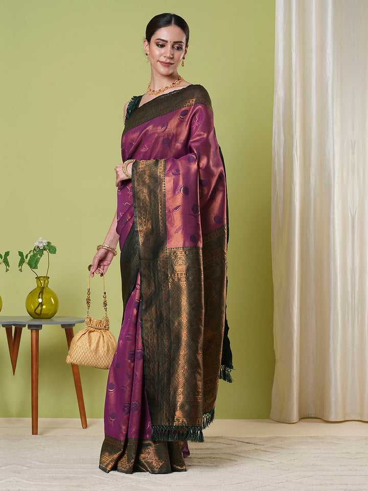 Traditional Banarasi Silk Saree | Jacquard Weaving Perfect for Festive Wear