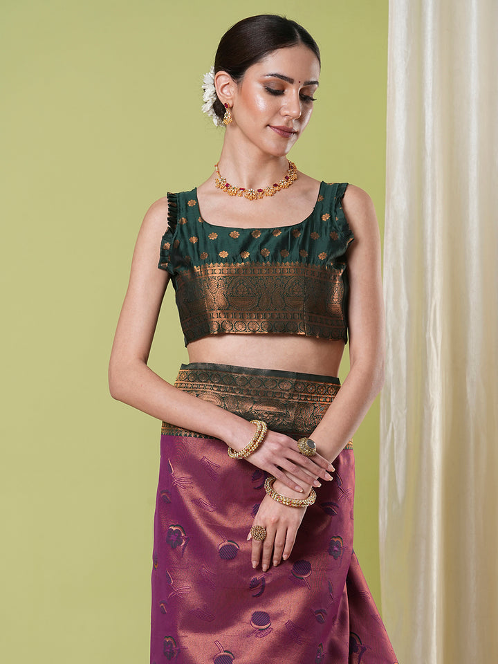 Traditional Banarasi Silk Saree | Jacquard Weaving Perfect for Festive Wear