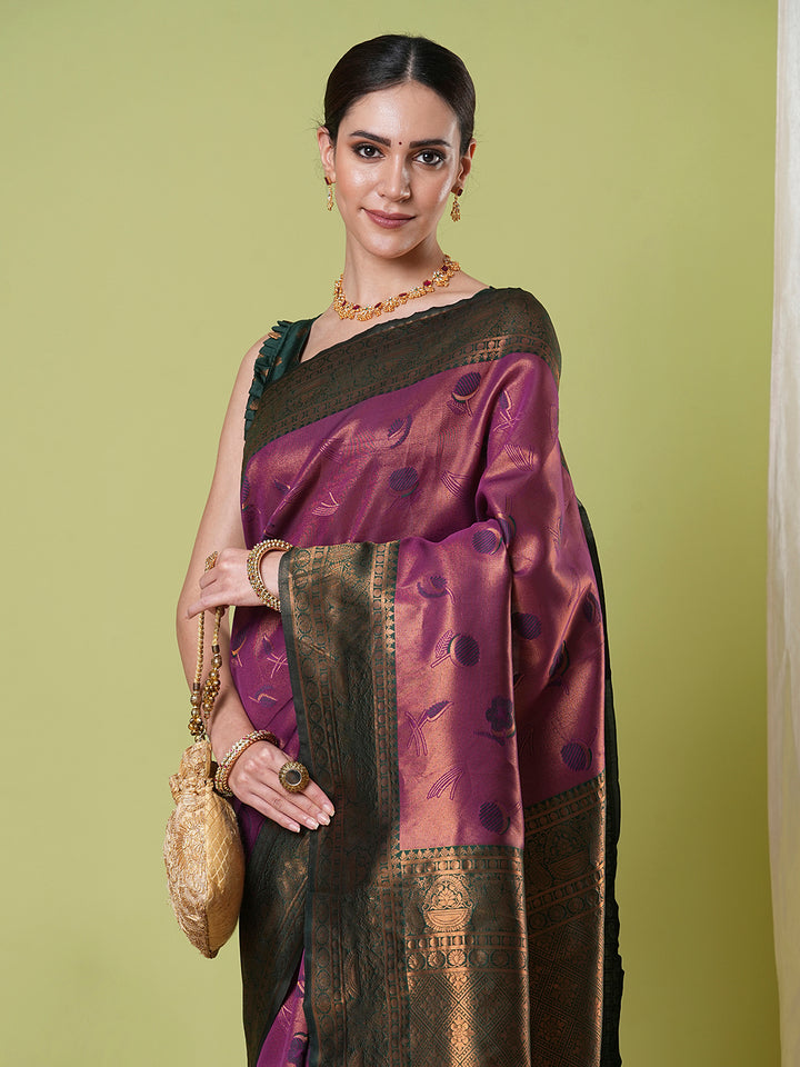 Traditional Banarasi Silk Saree | Jacquard Weaving Perfect for Festive Wear