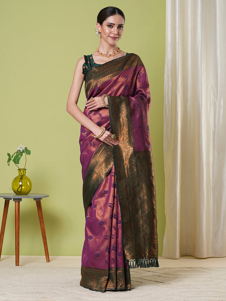Traditional Banarasi Silk Saree | Jacquard Weaving Perfect for Festive Wear