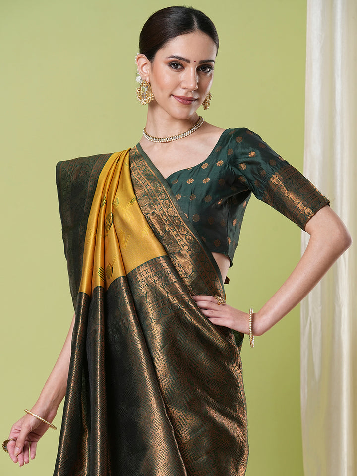 Traditional Banarasi Silk Saree | Jacquard Weaving Perfect for Festive Wear