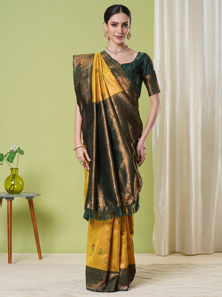 Traditional Banarasi Silk Saree | Jacquard Weaving Perfect for Festive Wear